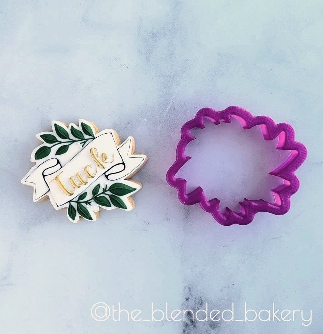 Leaf Banner Plaque 1 Cookie Cutter