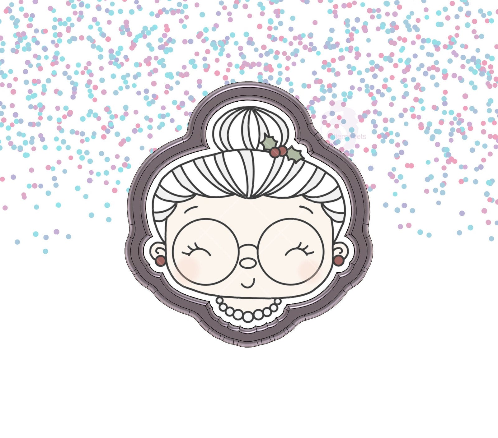 Cute Mrs Claus Cookie Cutter