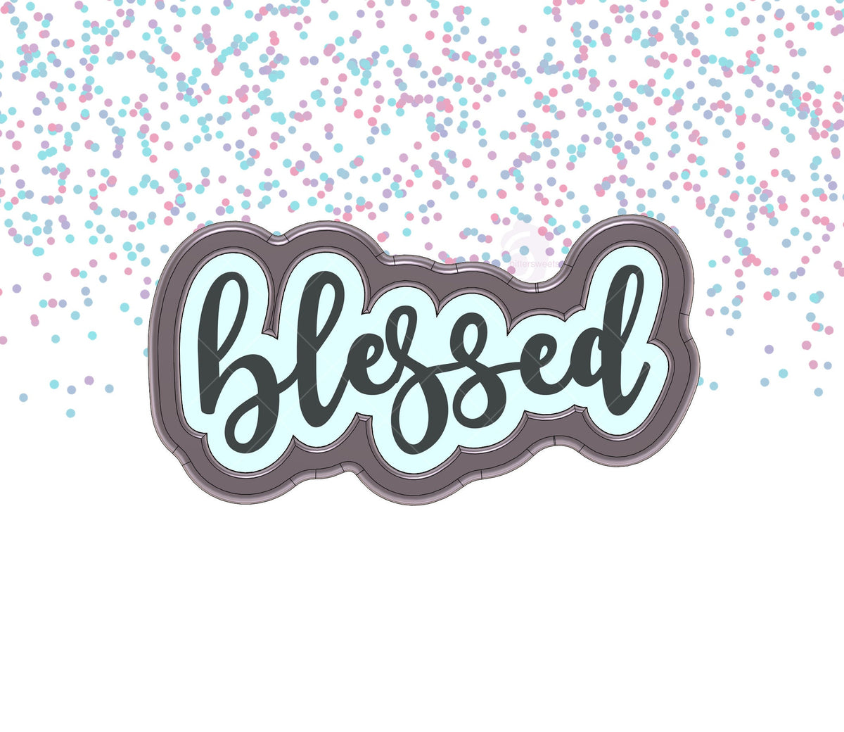 DIGITAL STL Download For Blessed 1 Lettered Cookie Cutter
