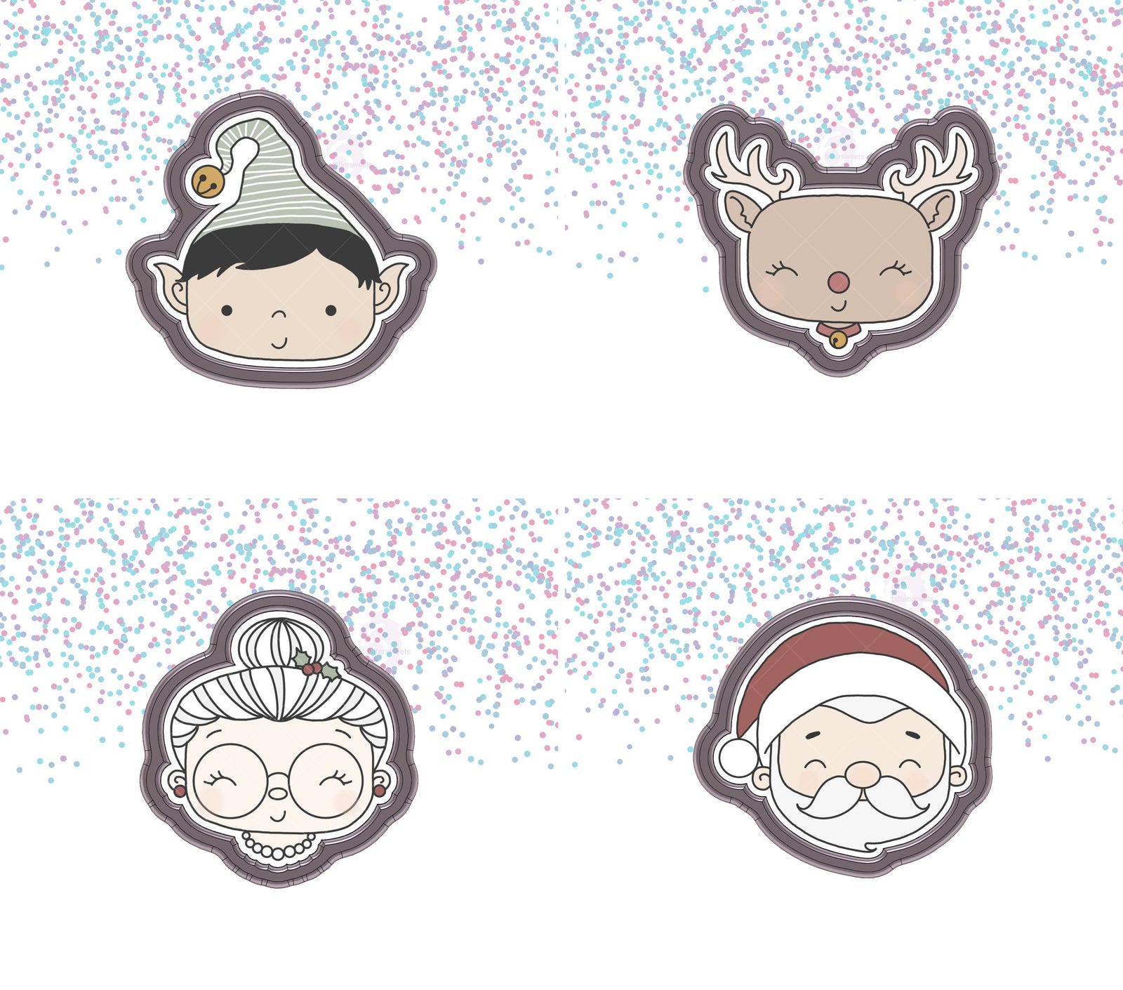 DIGITAL STL Download For Cute Christmas Cookie Cutters