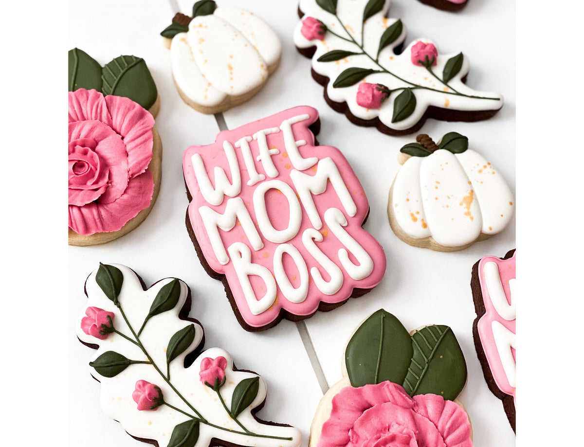 DIGITAL STL Download For Wife Mom Boss Lettered Cookie Cutter