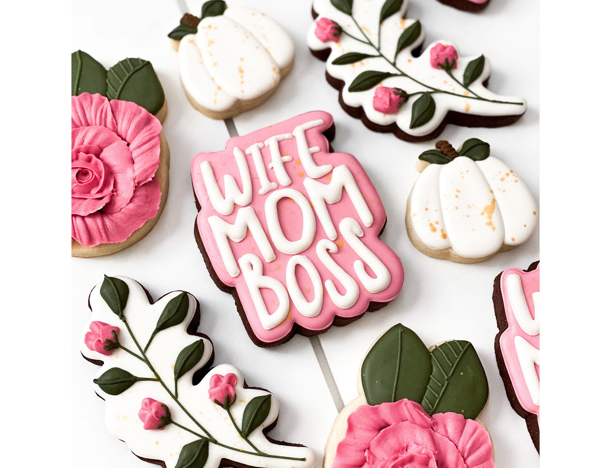 Wife Mom Boss Lettered Cookie Cutter