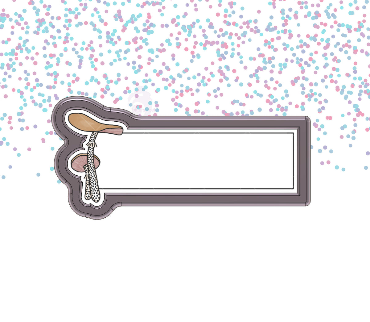 Thanksgiving Mushroom Name Plaque 1 Cookie Cutter