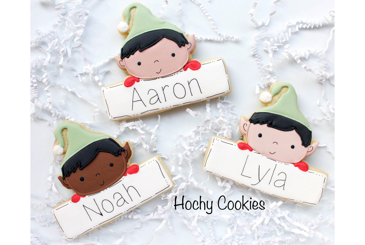 DIGITAL STL Download For Cute Elf Plaque Cookie Cutter