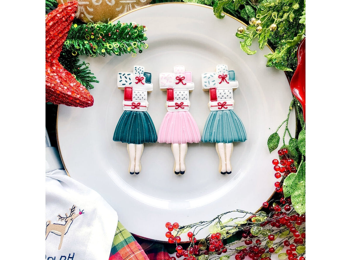 Lady With Gift Boxes Cookie Cutter