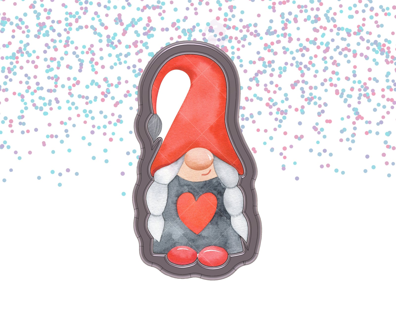 Love Gnome 1 Cookie Cutter