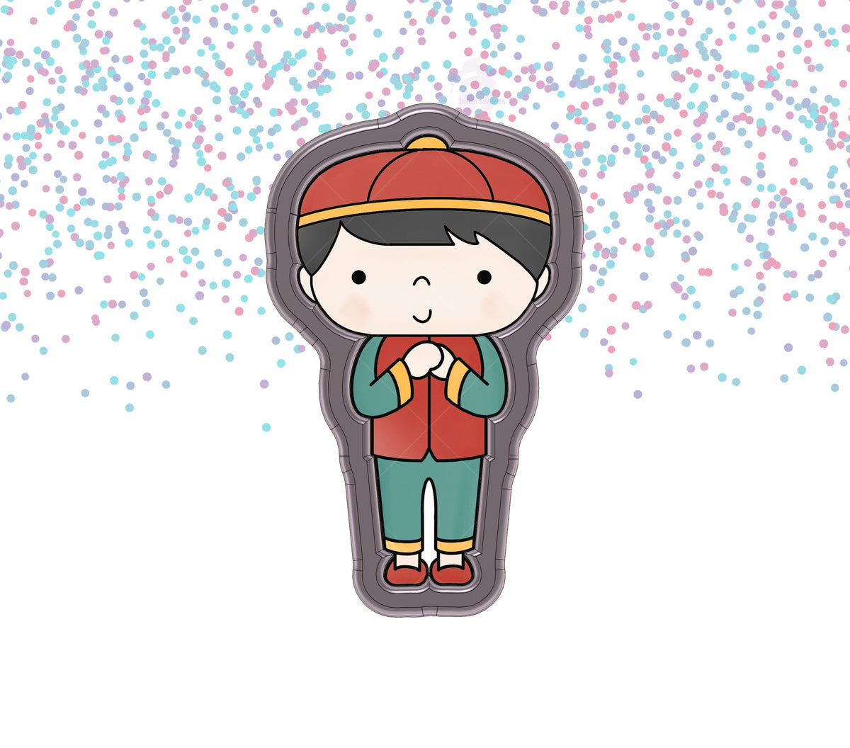 Cute Chinese New Year Boy 1 Cookie Cutter