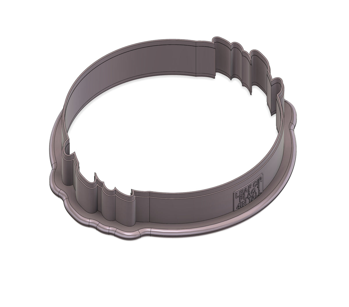 Leaf Circle Plaque 1 Cookie Cutter