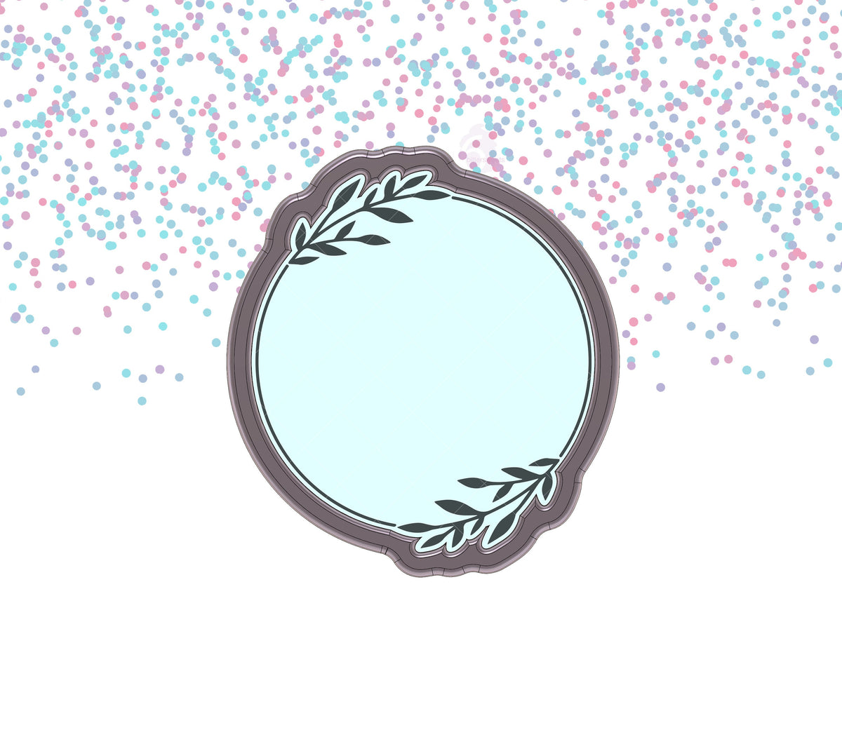 Leaf Circle Plaque 1 Cookie Cutter