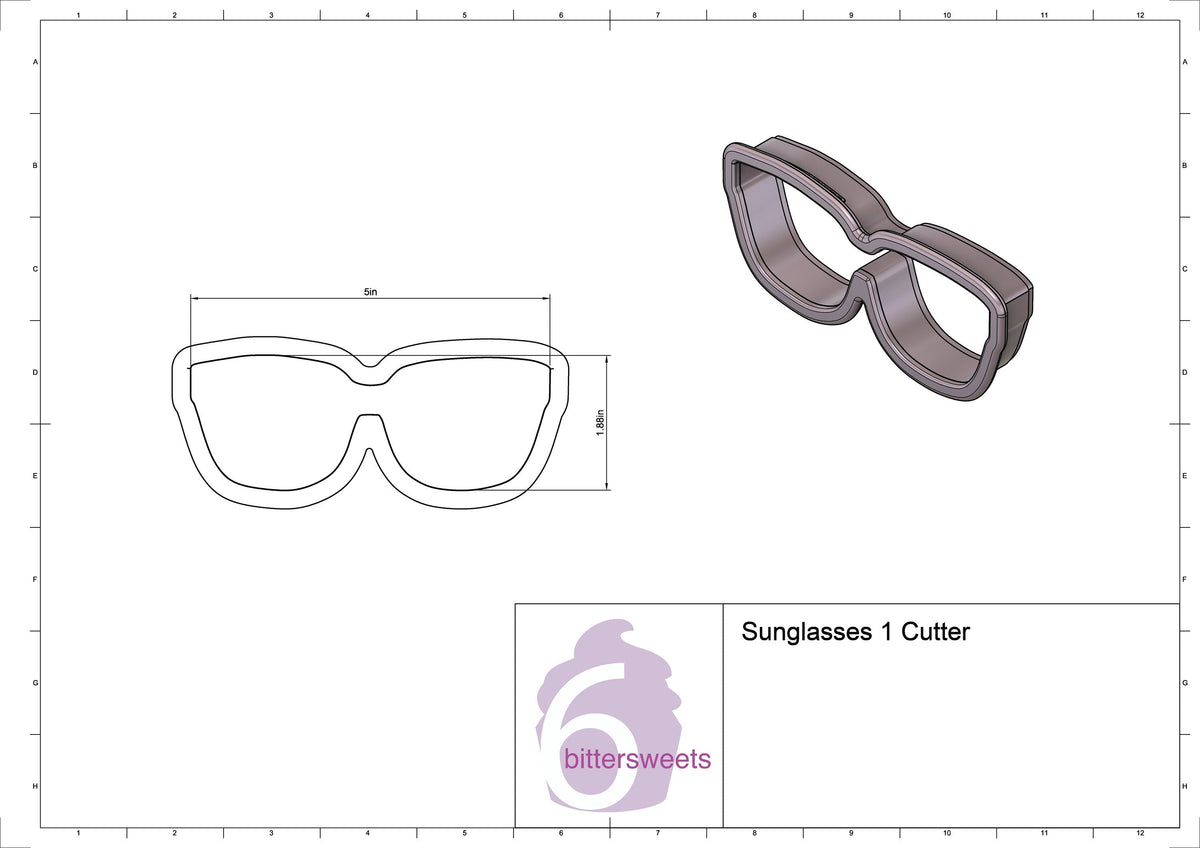 DIGITAL STL Download For Sunglasses 1 Cookie Cutter