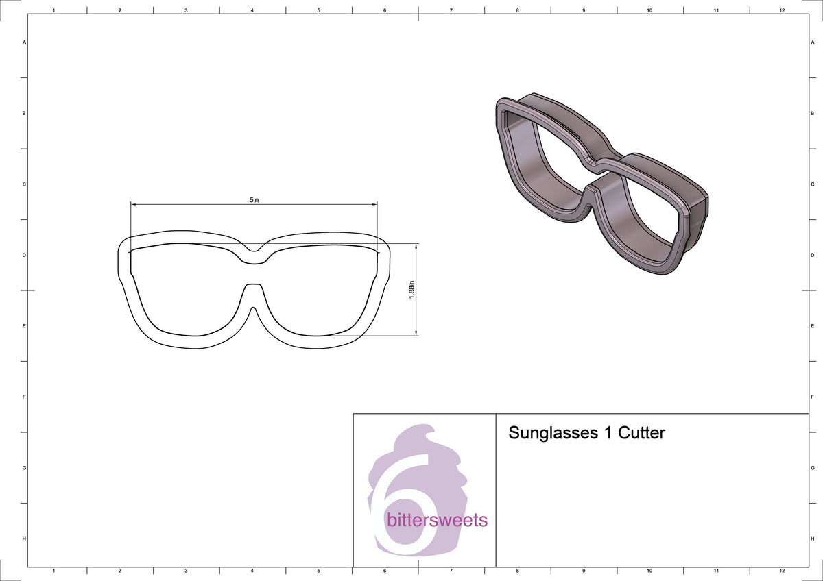 Sunglasses 1 Cookie Cutter