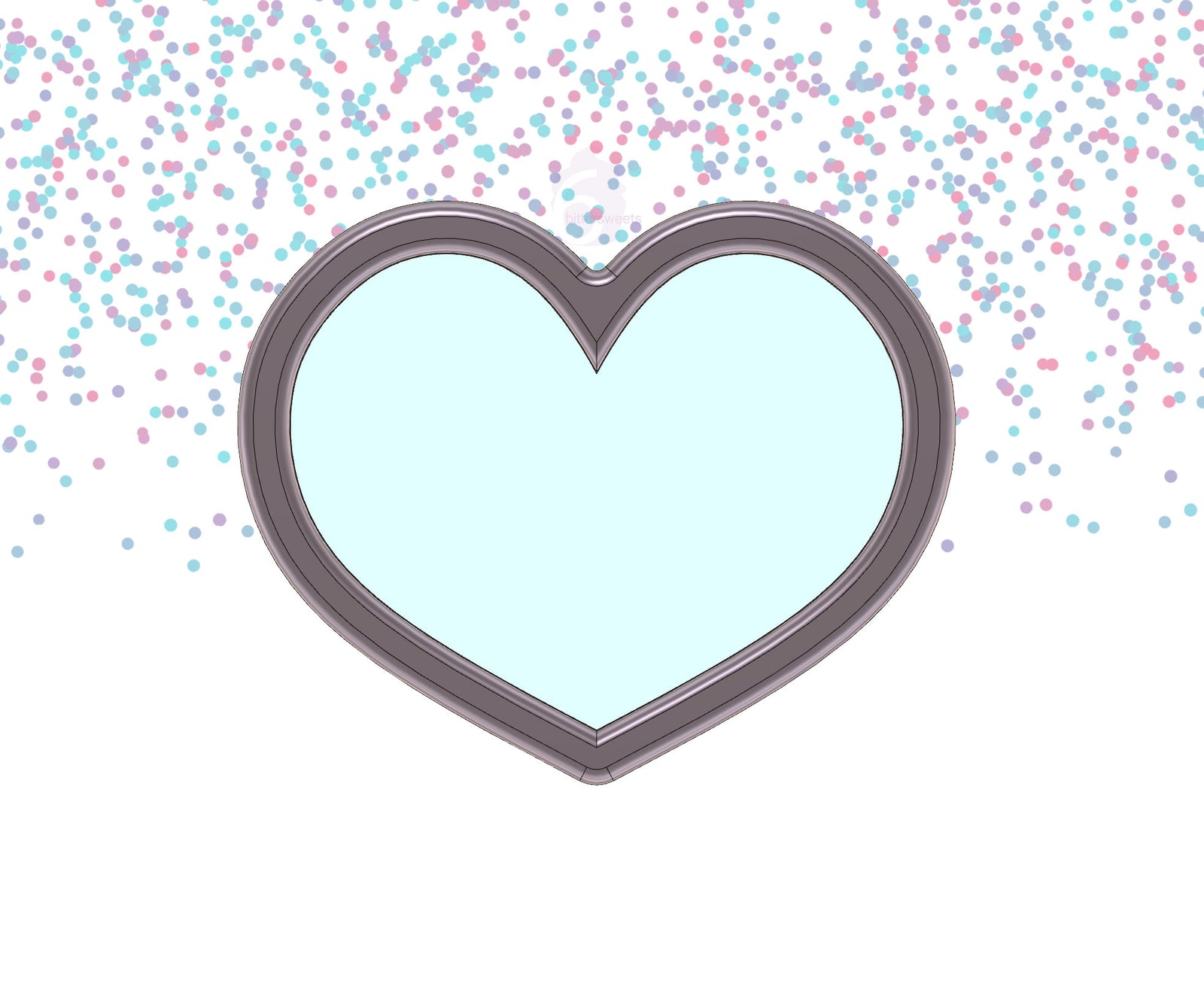 DIGITAL STL Download For Chubby Heart 1 Cookie Cutter