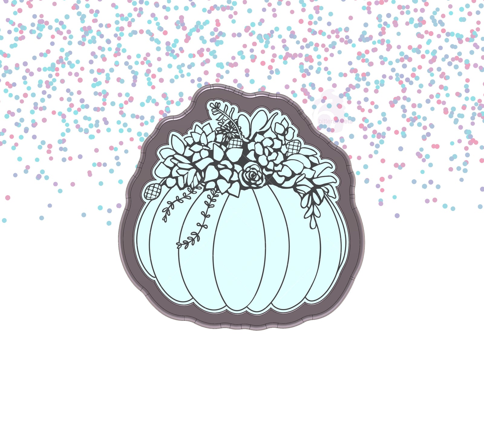 Floral Pumpkin 1 Cookie Cutter