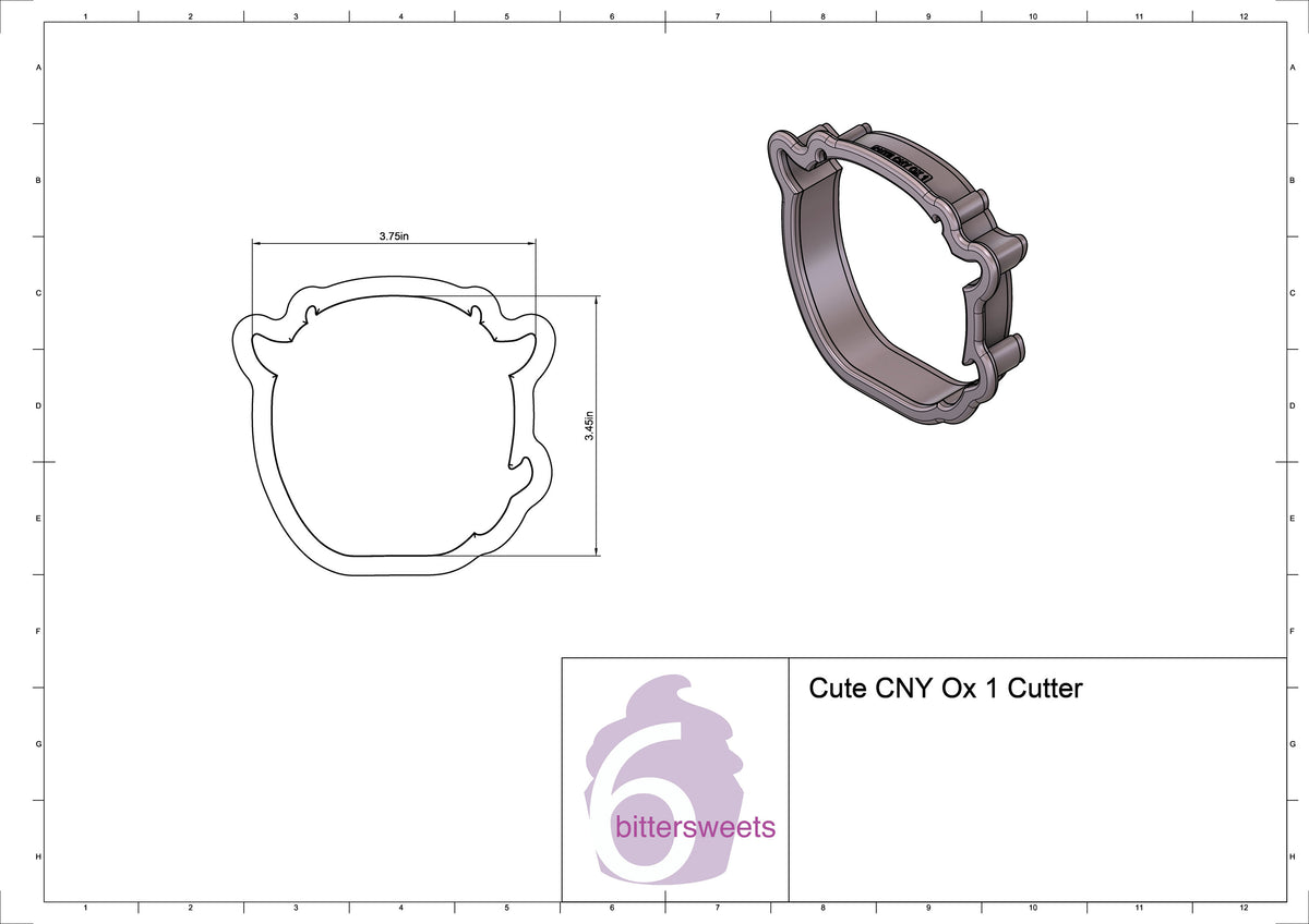 Cute Chinese New Year Ox 1 Cookie Cutter