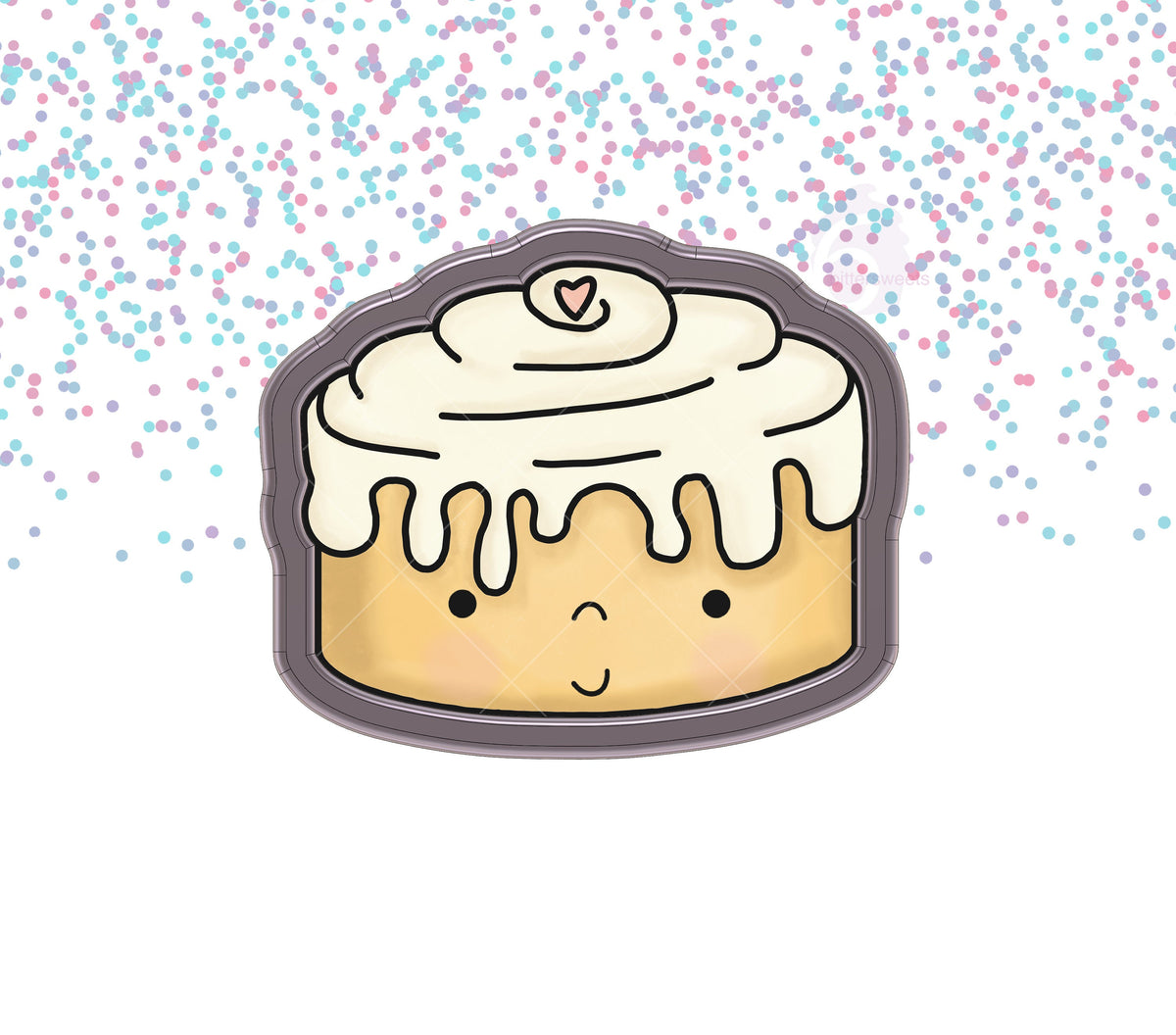 DIGITAL STL Download For Cute Cinnamon Bun Cookie Cutter