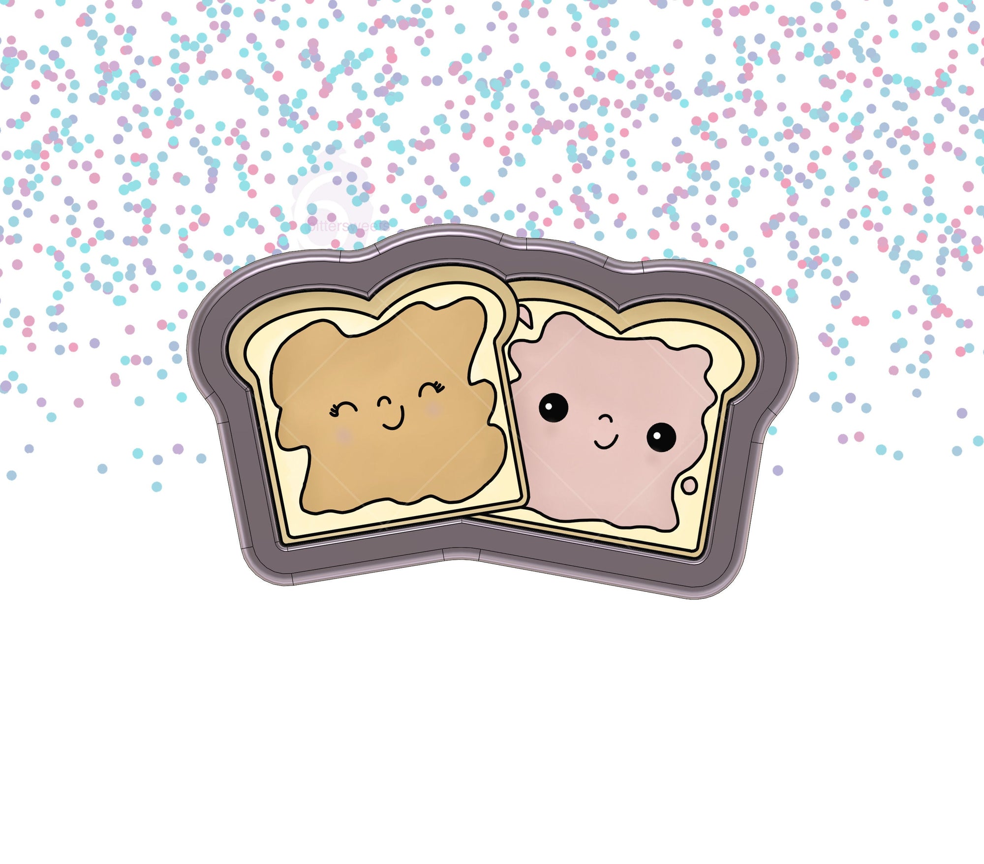 Cute PB & J On Bread Cookie Cutter
