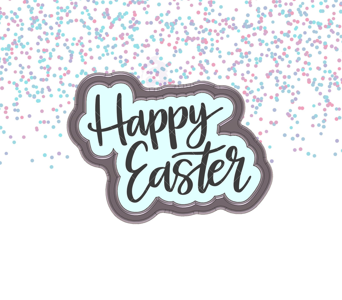 Happy Easter Lettered Cookie Cutter