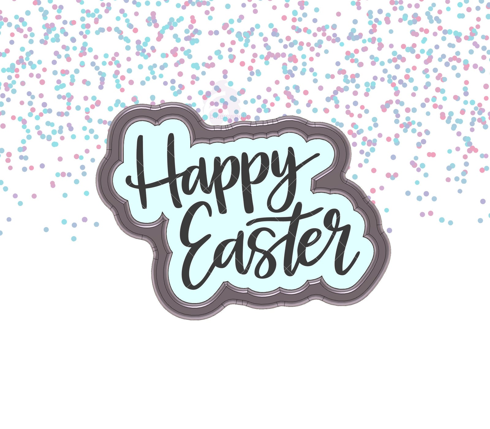 Happy Easter Lettered Cookie Cutter