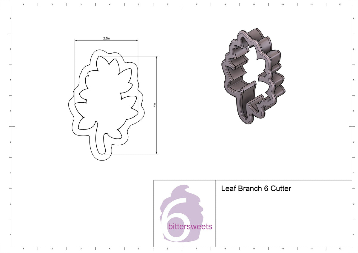 Leaf Branch 6 Cookie Cutter