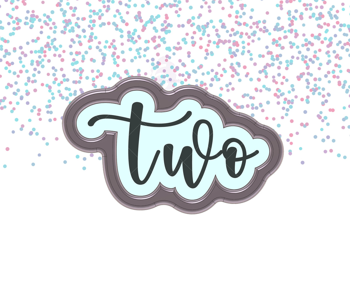 DIGITAL STL Download For Number Two Word Lettered Cookie Cutter