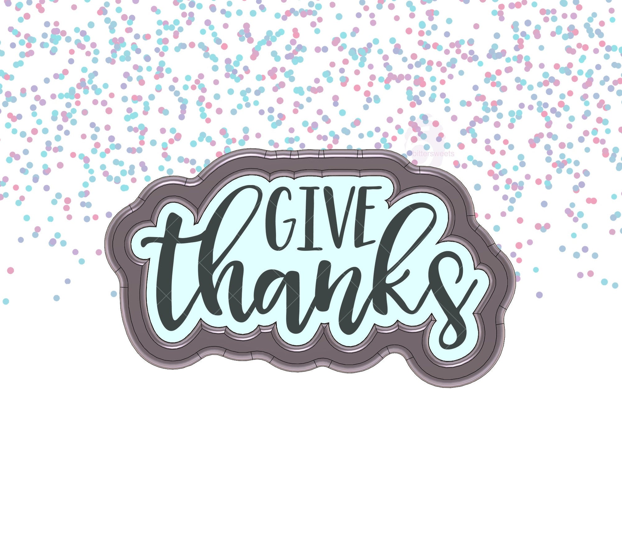Give Thanks Lettered Cookie Cutter