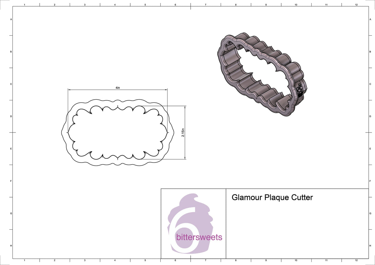 DIGITAL STL Download For Glamour Plaque Cookie Cutter