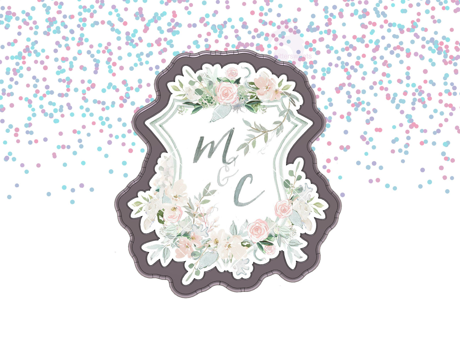 DIGITAL STL Download For Floral Crest 1 Cookie Cutter