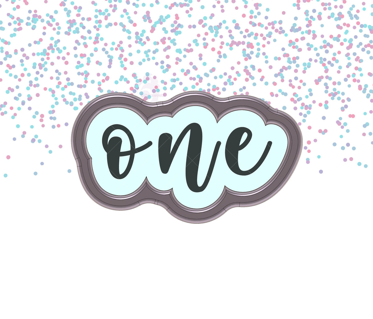 DIGITAL STL Download For Number One Word Lettered Cookie Cutter