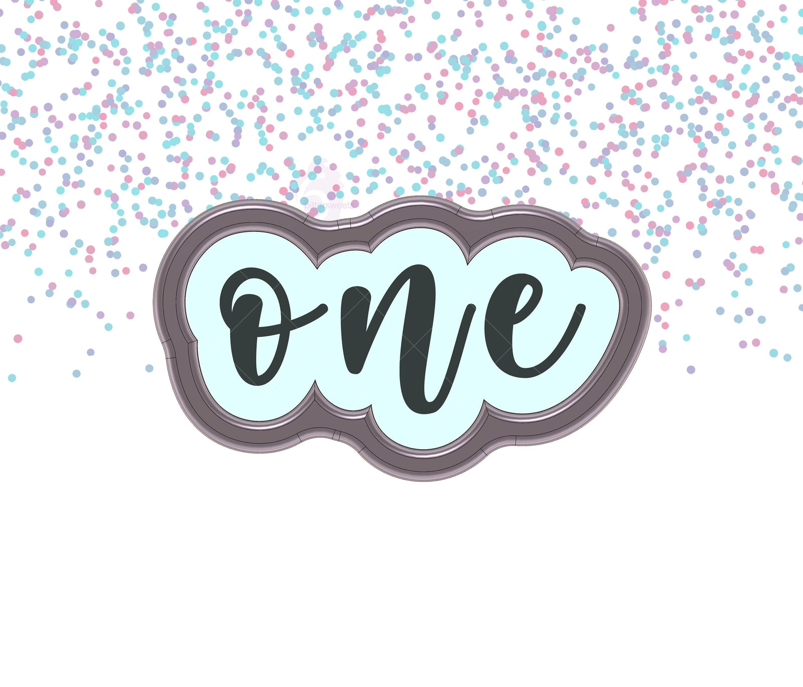 DIGITAL STL Download For Number One Word Lettered Cookie Cutter