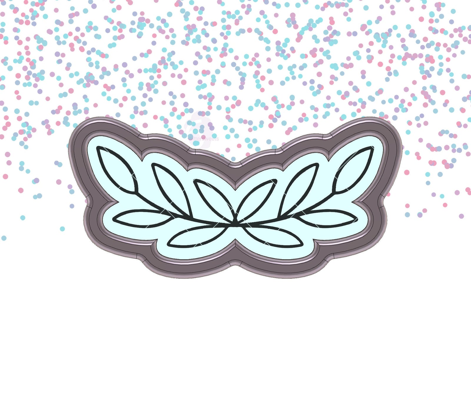 Double Leaf Branch 2 Cookie Cutter