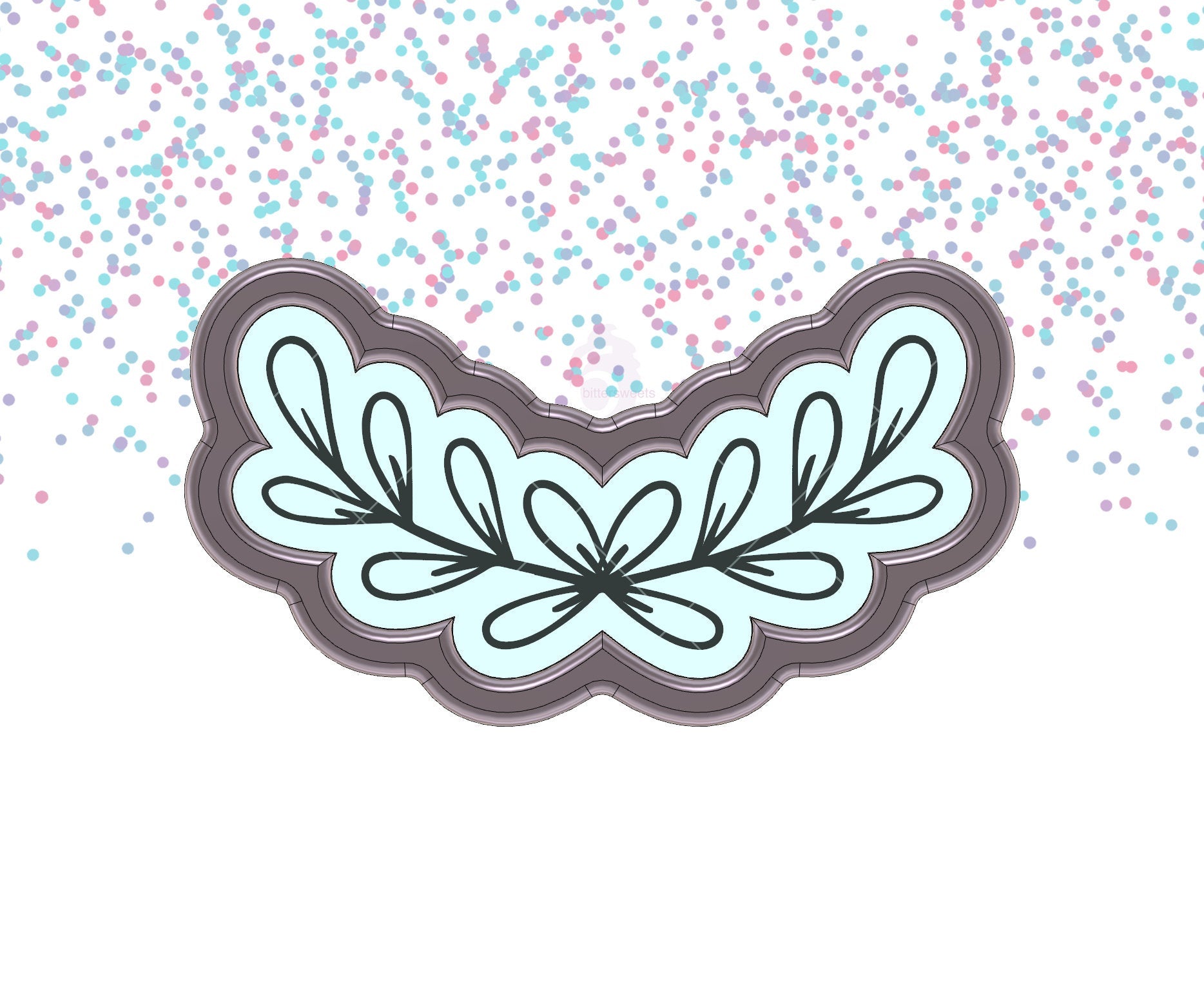 Double Leaf Branch 3 Cookie Cutter