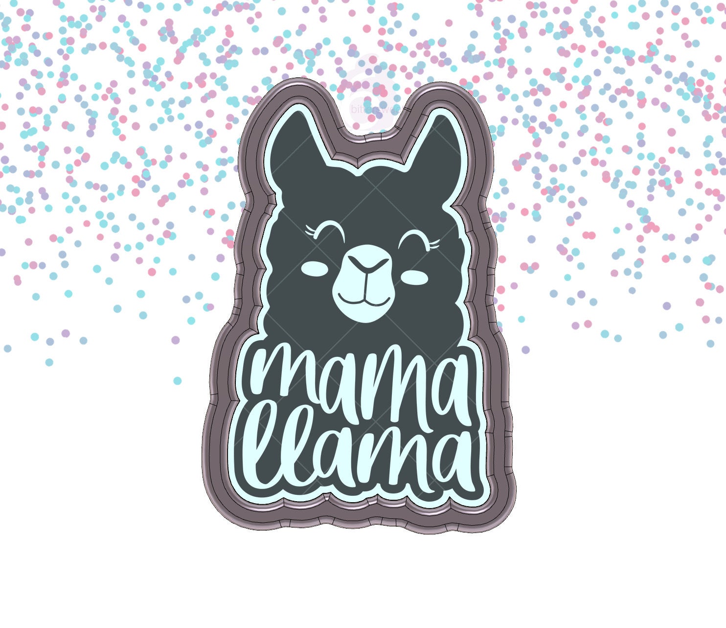 Mama Llama Lettered Cookie Cutter