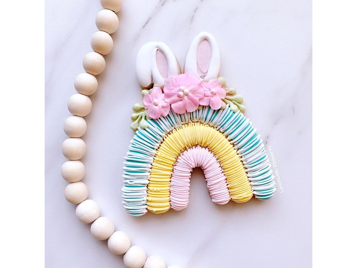 Floral Bunny Ears Rainbow Cookie Cutter