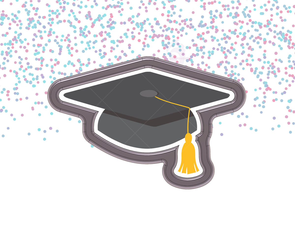 DIGITAL STL Download For Graduation Cap 1 Cookie Cutter
