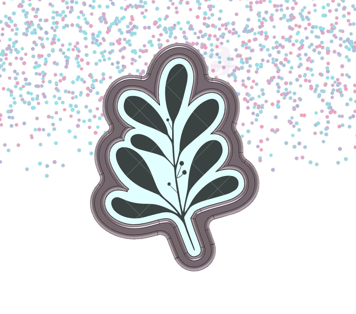 Leaf &amp; Berry Branch 2 Cookie Cutter