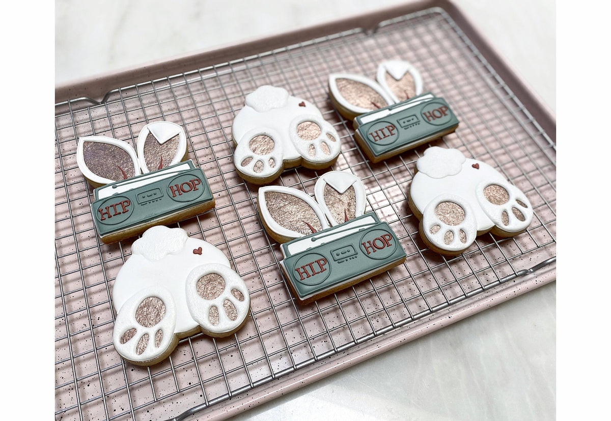 DIGITAL STL Download For Easter Bunny Ears Boom Box Cookie Cutter