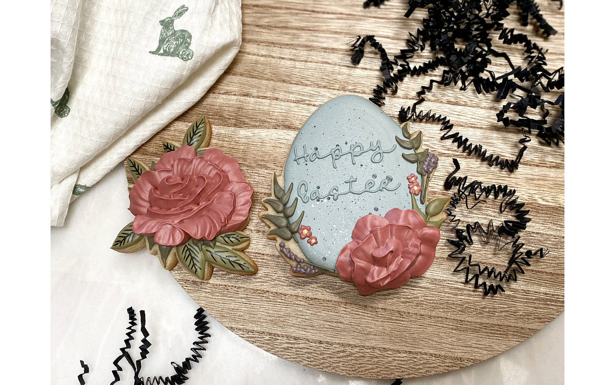 Floral Easter Egg Plaque 2 Cookie Cutter