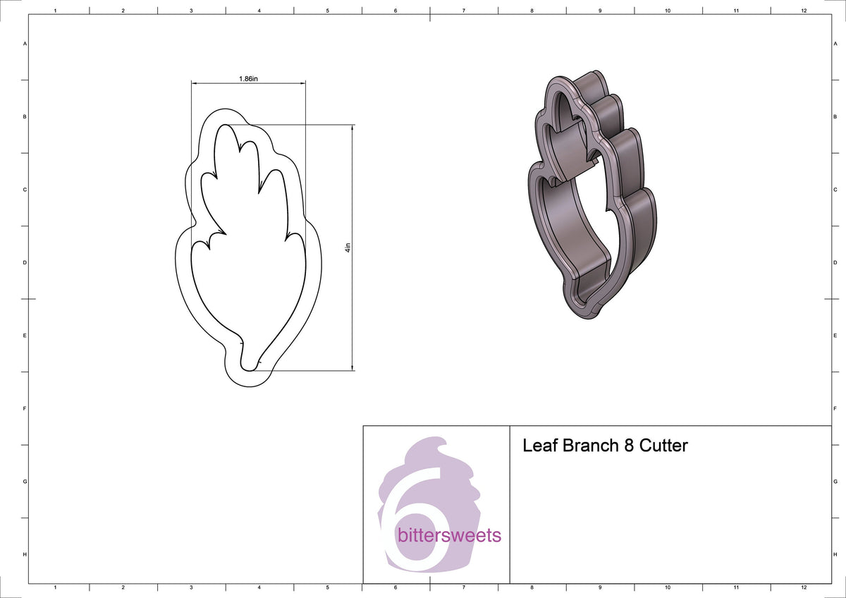 Leaf Branch 8 Cookie Cutter