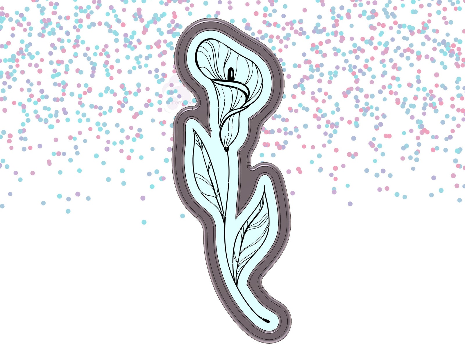 Calla Lily With Stem Cookie Cutter