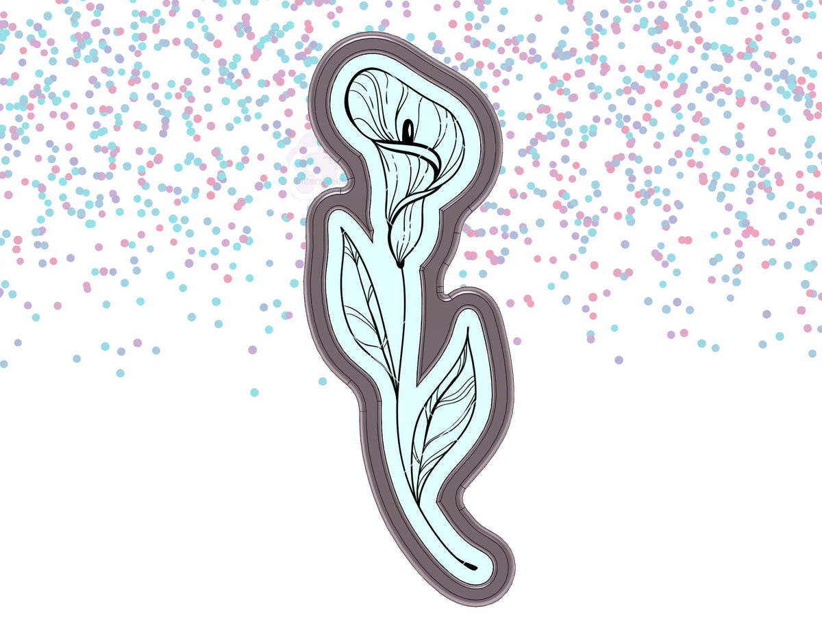 DIGITAL STL Download For Calla Lily With Stem Cookie Cutter