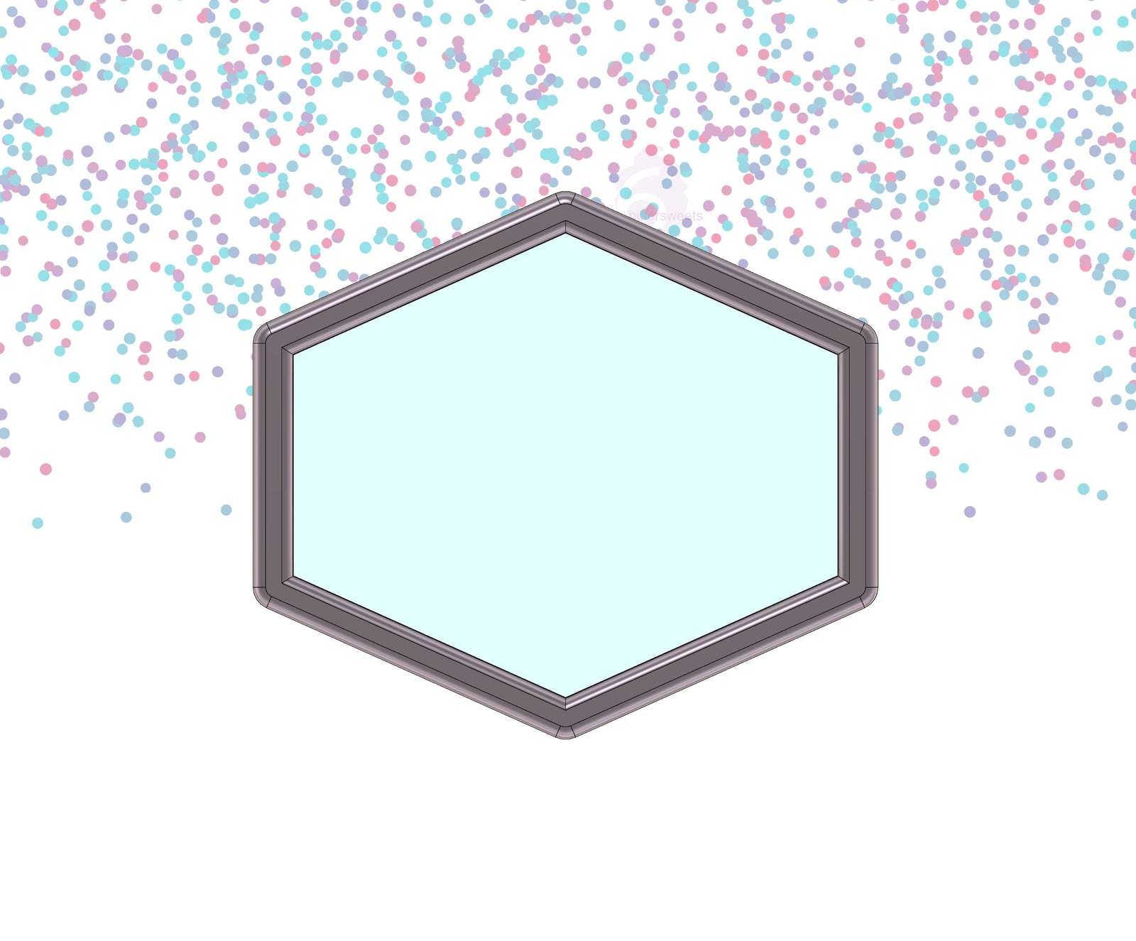 Wide Hexagon Plaque 1 Cookie Cutter