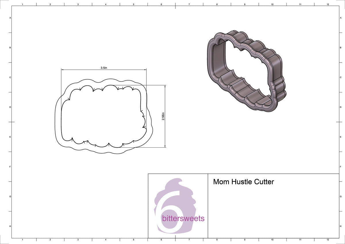Mom Hustle Lettered Cookie Cutter