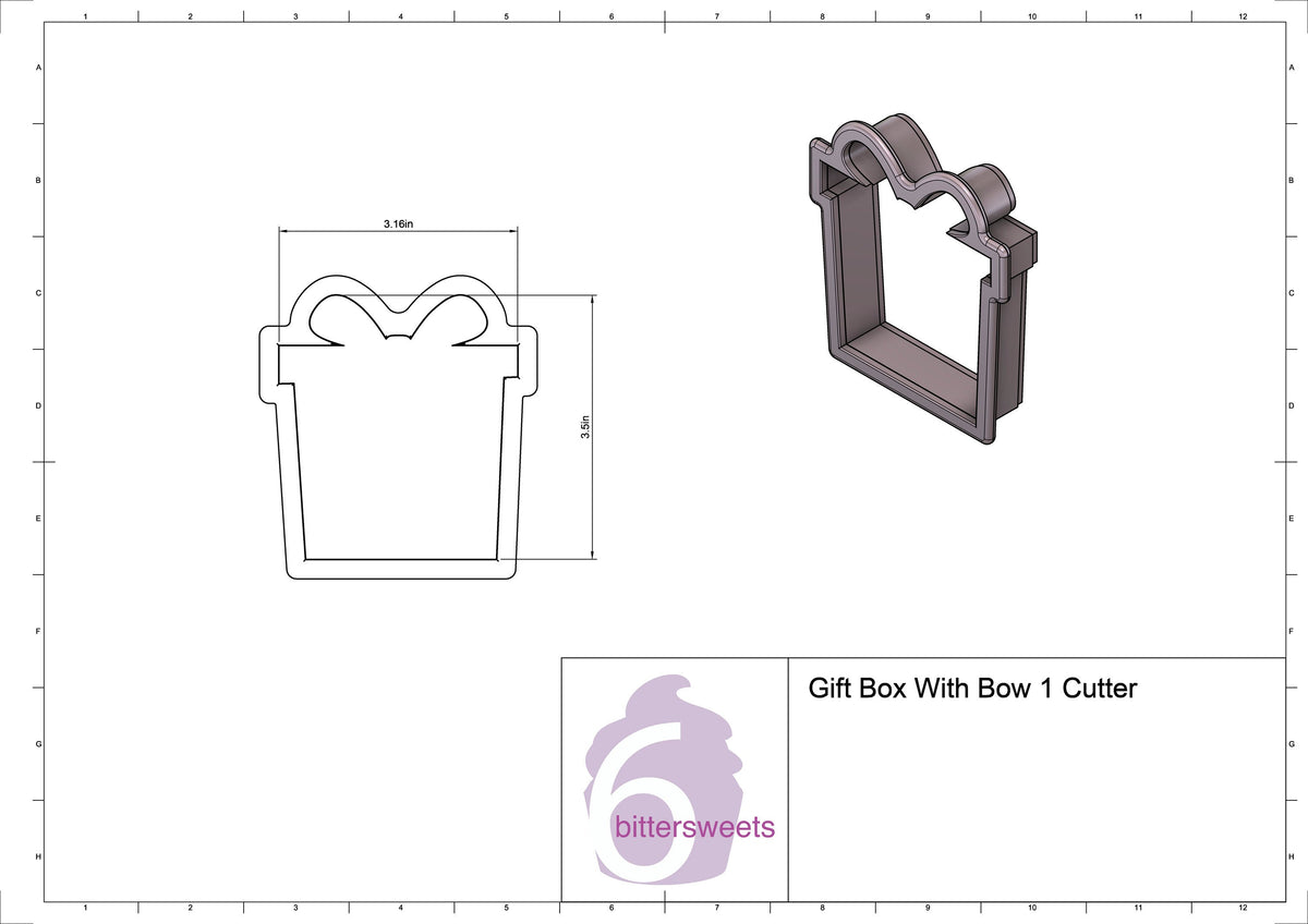 Gift Box With Bow 1 Cookie Cutter