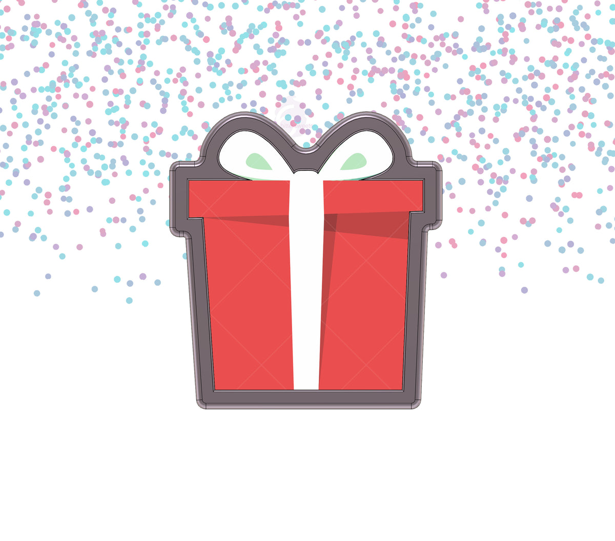 DIGITAL STL Download For Gift Box With Bow 1 Cookie Cutter