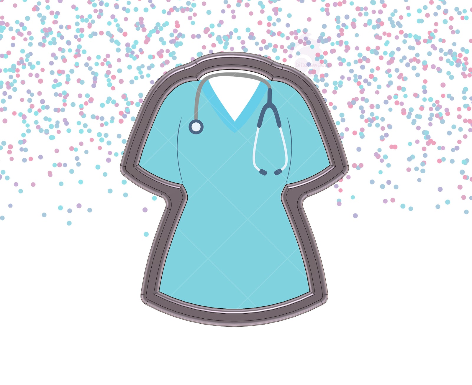 Nurse Scrub Top 1 Cookie Cutter